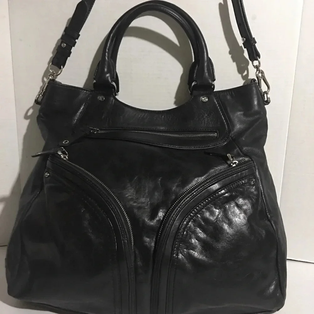 Cole Haan Black leather shoulder / crossbody bag
